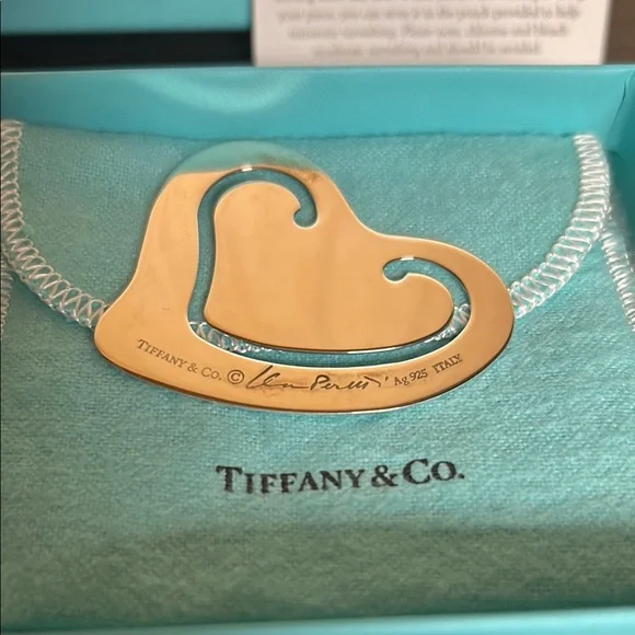 NEW Tiffany & Co. Sterling Silver Heart Bookmark - Picture 2 of 4